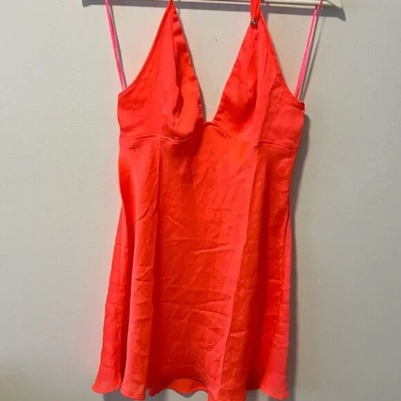 Free People Neon Halter Mini Dress - Picture 1 of 13